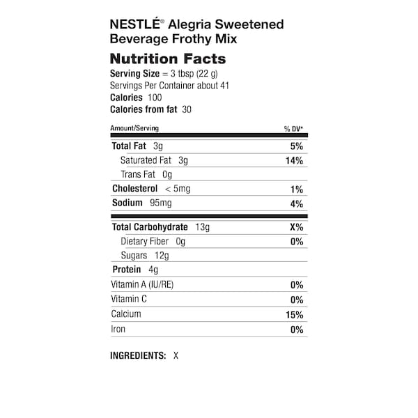 Nestle Nestle Alegria Frothy Mix 2lbs Bag, PK8 - 10000949014752