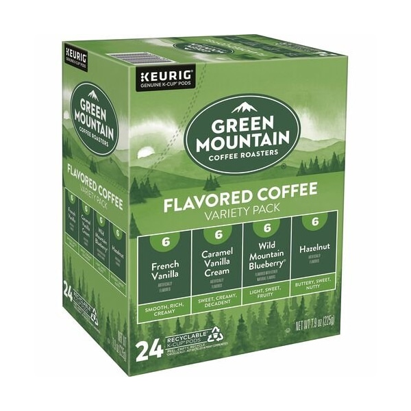 Green Mountain Coffee, Flavored Variety, Light Roast, K-Cup, 4PK - GMT9975CT