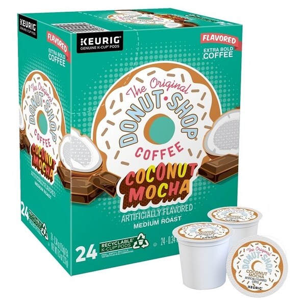 Keurig KCup Pod, Coconut Mocha Flavor, Medium Roast, 12 oz Box - 5000330073