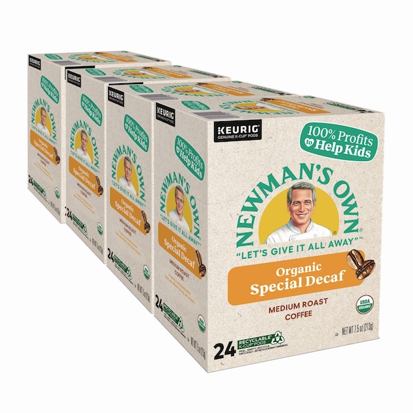 Newmans Own Organics Special Decaf K-Cups, PK96 - 4051