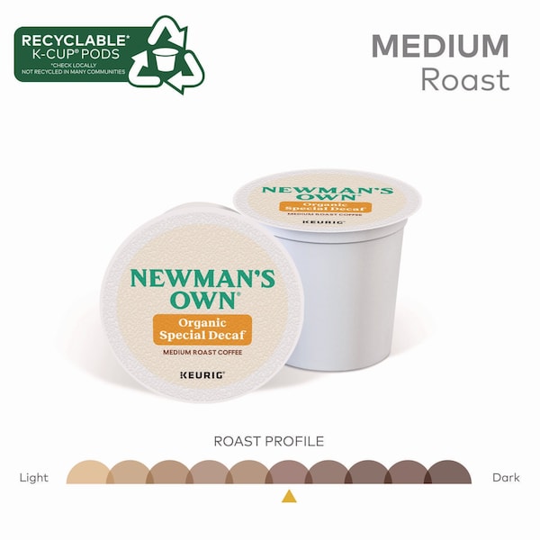 Newmans Own Organics Special Decaf K-Cups, PK96 - 4051