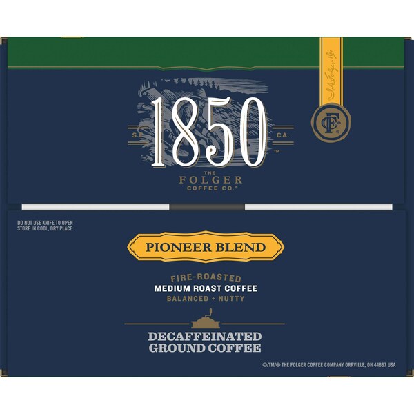 Folgers Folgers 1850 2.5 oz. Ground Decaffeinated Pioneer Blend, PK24 - 2550021513