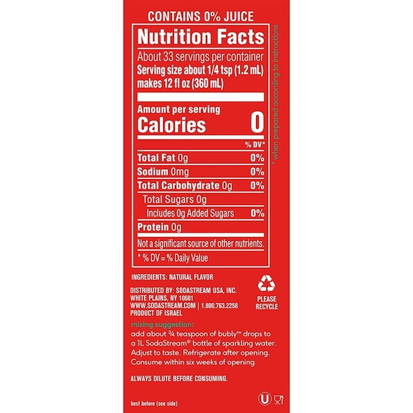 Sodastream SodaStream Bubly drops Cherry Fruit Drops 1.36 oz 1 pk - 1025225010