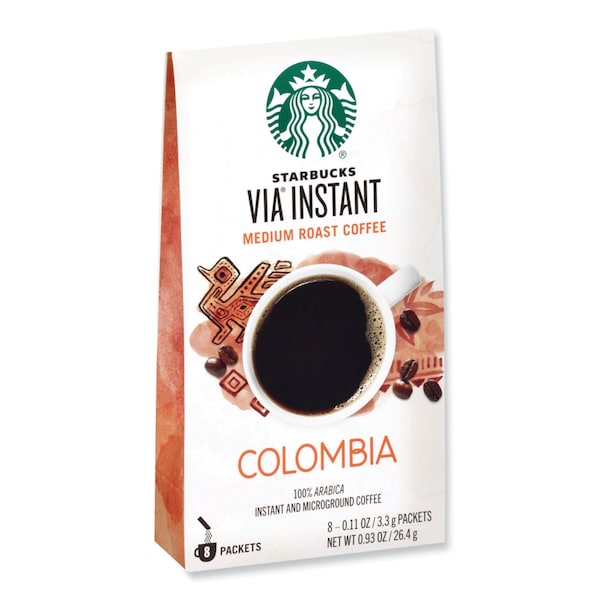 Starbucks VIA Ready Brew Coffee, Colombia, 1.4 oz Packet, 96PK - 12407839