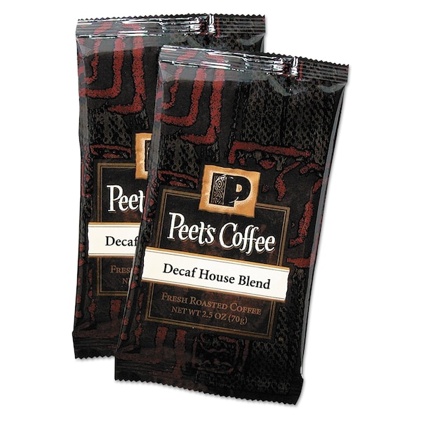 Peets Coffee & Tea Coffee Packs, House Blend, Decaf, PK18, Decaf House Blend, Fraction Pack, Decaf, Decaffeinated Coffee - 504913
