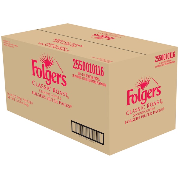 Folgers Folgers Classic Roast Coffee Filter Pack 1.4 oz., PK16 - 2550010116