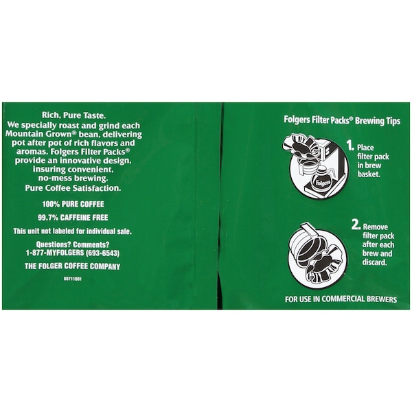 Folgers Folgers Decaffeinated Classic Roast Coffee Filter Pack 1.05 oz., PK80 - 2550006138