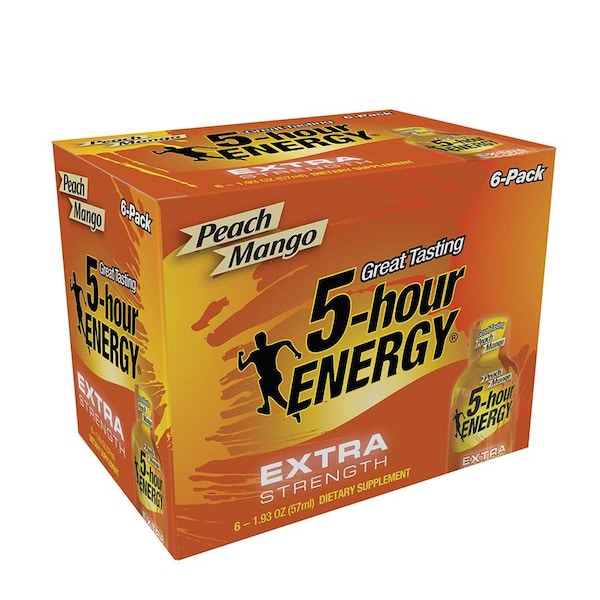 5 Hour Energy 5-Hour Energy Extra Strength Peach Mango 1.93 oz. Bottle, PK36 - 756366