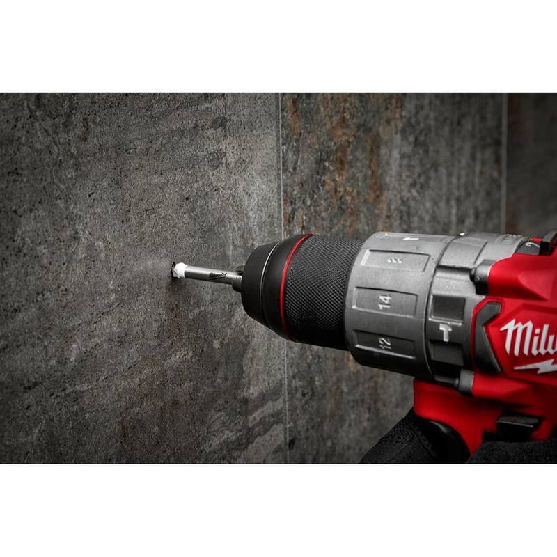 Broca de carburo de 1/2 pulgadas de Milwaukee para perforar piedra natural, granito, pizarra, cerámica y azulejos de vidrio - 48-20-8995