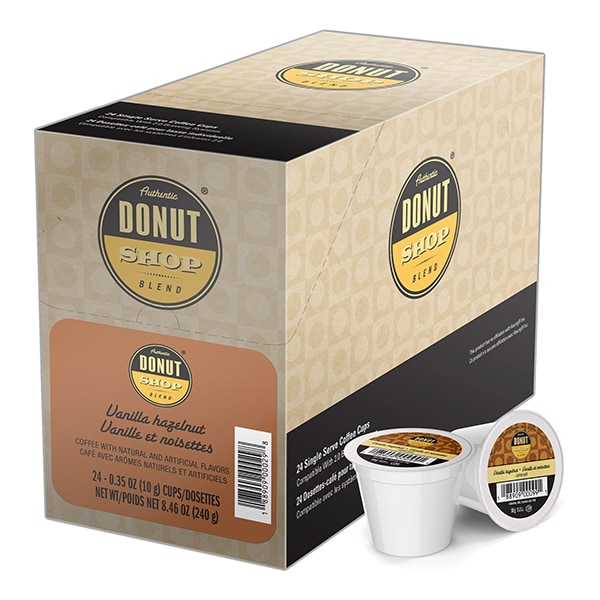 Authentic Donut Shop Blend Vanilla Hazelnut, Single Serve Cup, PK96 PK - SNDO2205