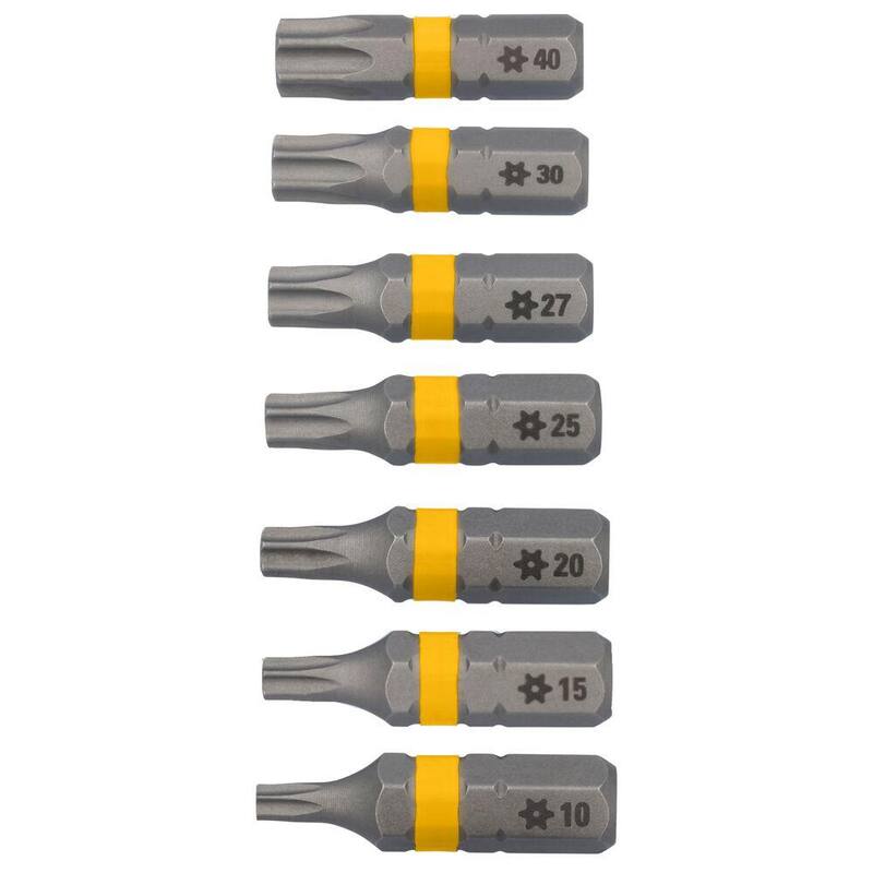 DEWALT MAXFIT ULTRA 1 in. Torx Security Steel Screwdriving Bits (Paquete de 7) - DWAF1TS-7H