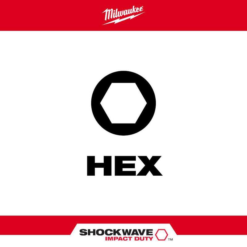 Set de puntas de desarmador hexagonal de acero de aleación Milwaukee SHOCKWAVE Impact Duty (9 piezas) - 48-32-4616