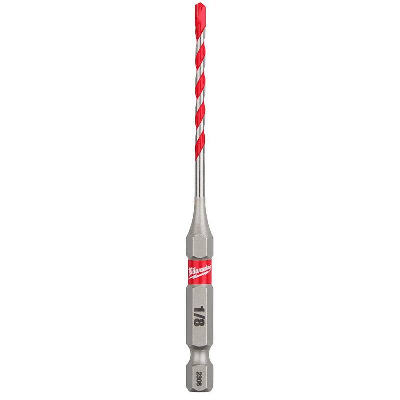 Broca para taladro de martillo de carburo SHOCKWAVE Milwaukee de 1/8 in. x 2 in. x 3-1/2 in. - 48-20-9000
