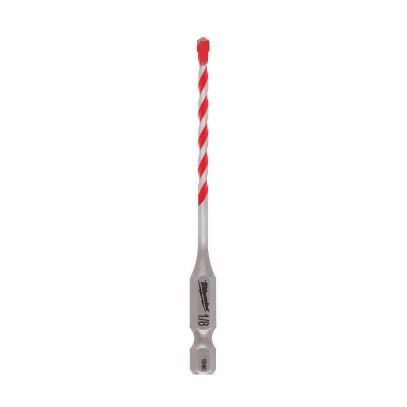 Broca para taladro de martillo de carburo SHOCKWAVE Milwaukee de 1/8 in. x 2 in. x 3-1/2 in. - 48-20-9000