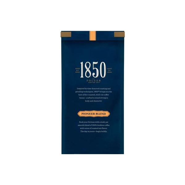 Folgers 1850 Coffee, Pioneer Blend, Medium Roast, Ground, 12 oz Bag, 6/Carton - 2550060514