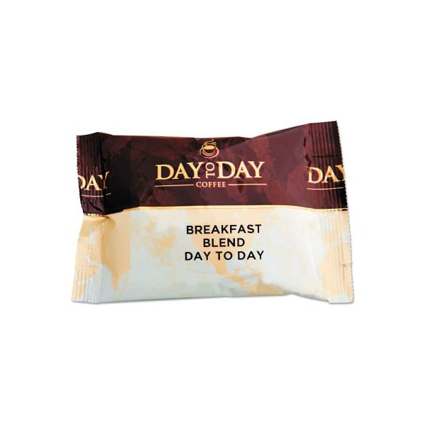D2D Coffee Day to Day Coffee 100% Pure Coffee, Breakfast Blend, 1.5 oz Pack, 42 Packs/Carton - 23003