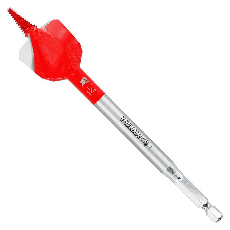 DIABLO 1-1/4 pulgadas x 6 pulgadas. Broca de paleta Demo Demon para madera con clavos incrustados - DSPD4070