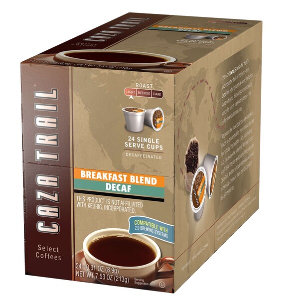 Caza Trail Caza Trail Single Cup Breakfast Blend Decaf Coffee, PK96 - 0A369844221