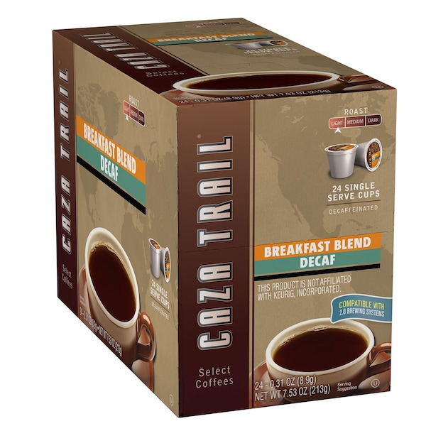 Caza Trail Caza Trail Single Cup Breakfast Blend Decaf Coffee, PK96 - 0A369844221