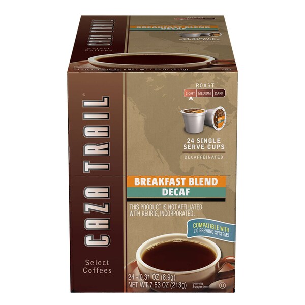 Caza Trail Caza Trail Single Cup Breakfast Blend Decaf Coffee, PK96 - 0A369844221