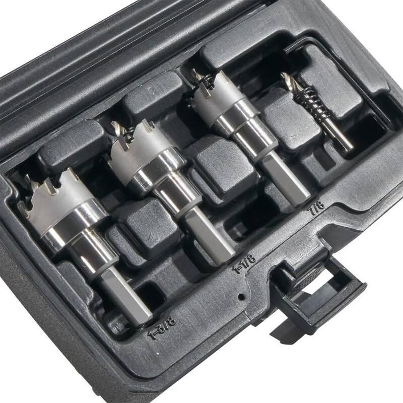 Juego de cortadores de orificios de carburo de 4 piezas de Klein Tools - 31872