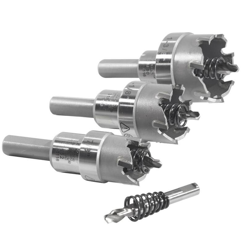 Juego de cortadores de orificios de carburo de 4 piezas de Klein Tools - 31872