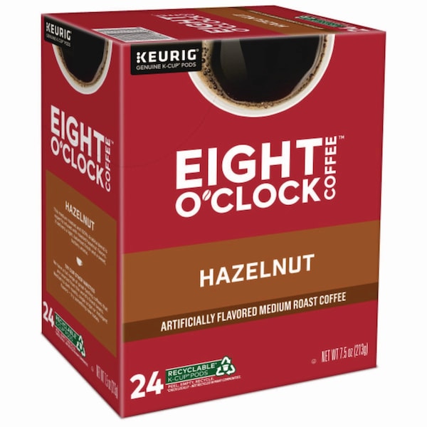 Eight Oclock Coffee, Hazelnut, K-Cup, Coffee, 0.88 lbs, 24 PK - 6406
