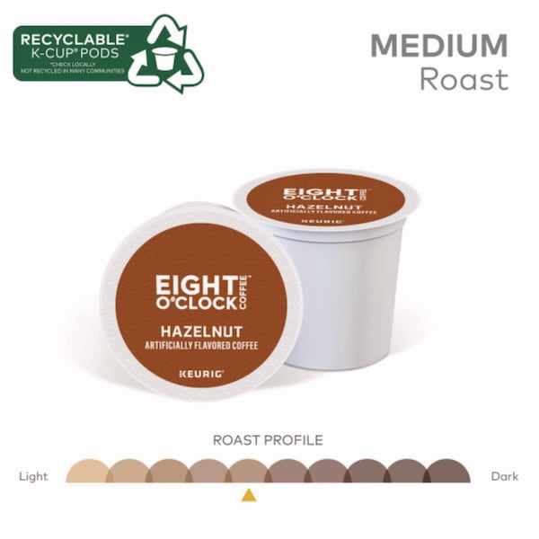 Eight Oclock Coffee, Hazelnut, K-Cup, Coffee, 0.88 lbs, 24 PK - 6406