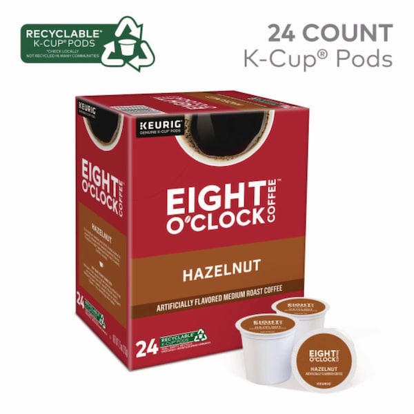 Eight Oclock Coffee, Hazelnut, K-Cup, Coffee, 0.88 lbs, 24 PK - 6406