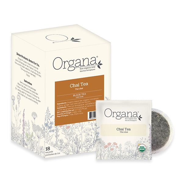 Organa Tea Chai, Soft Tea Pods, PK108 PK - 310061
