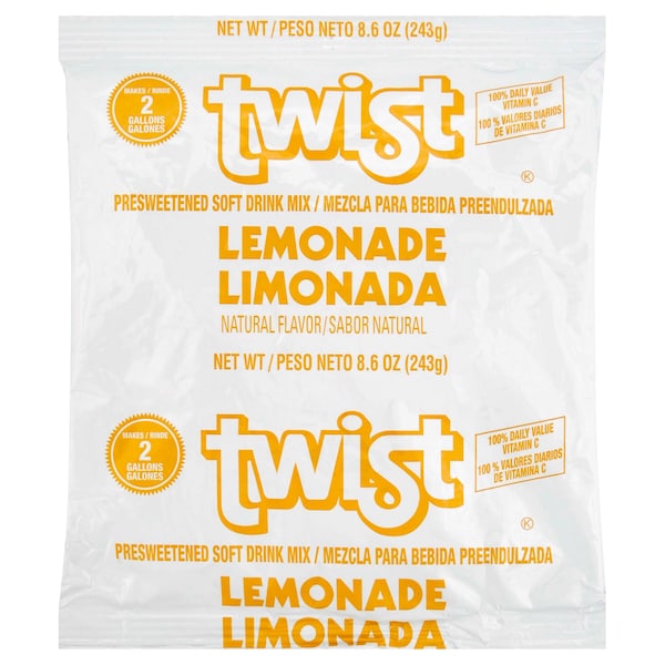 Twist Twist Kosher Lemonade Drink Mix 8.6 oz. Bag, PK12 - 10043000854768