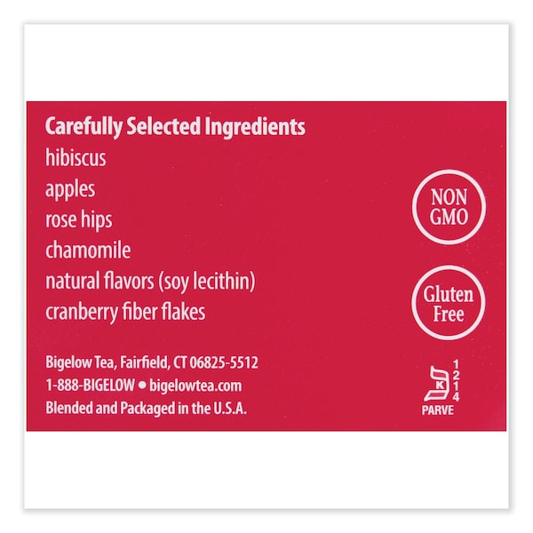 Bigelow Cranberry Apple Herbal Tea, 28/Box, PK28 - RCB004001