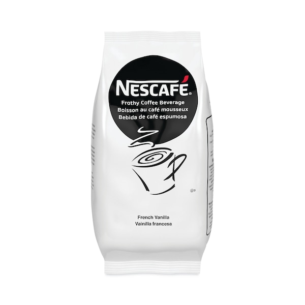 Nescafe Frothy Coffee Beverage, French Vanilla, 2 lb Bag, PK6 - 12025548