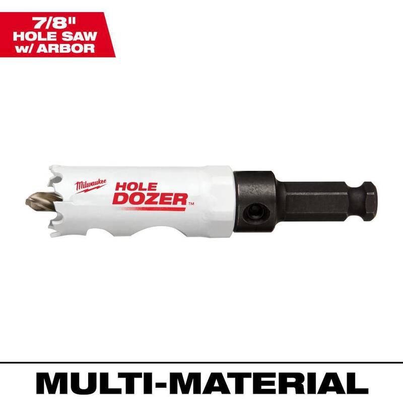 Broca perforadora bimetálica Milwaukee de 7/8 pulgadas con arbor de 3/8 pulgadas y broca piloto - 49-56-9659.