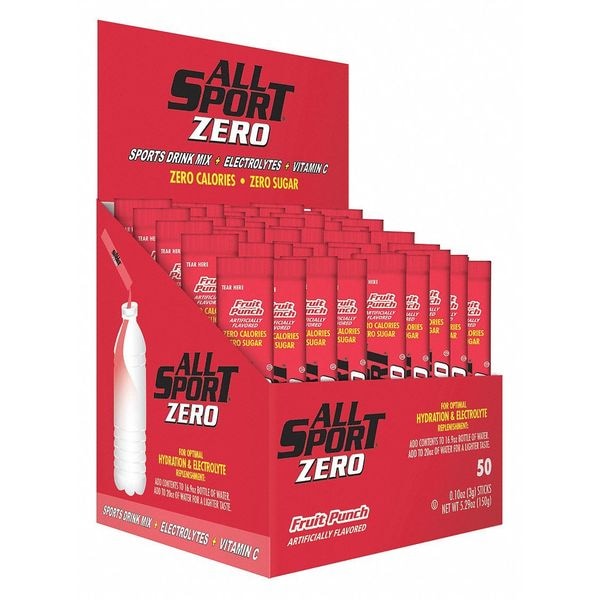 All Sport Sports Drink Mix, Fruit Punch Flavor, PK50 - 10125024