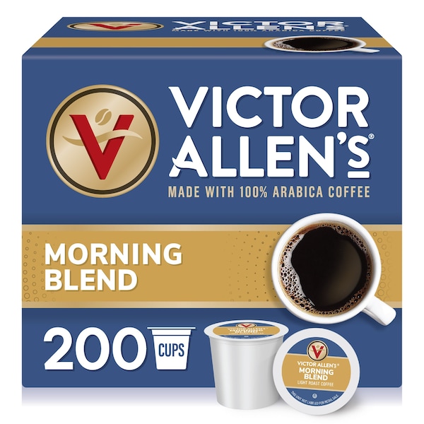 Victor Allen Victor Allen's Coffee Morning Blend, Light Roast, 200 Count, Single Serve Coffee Pods for Keurig K-Cup Brewers - FG016337RV