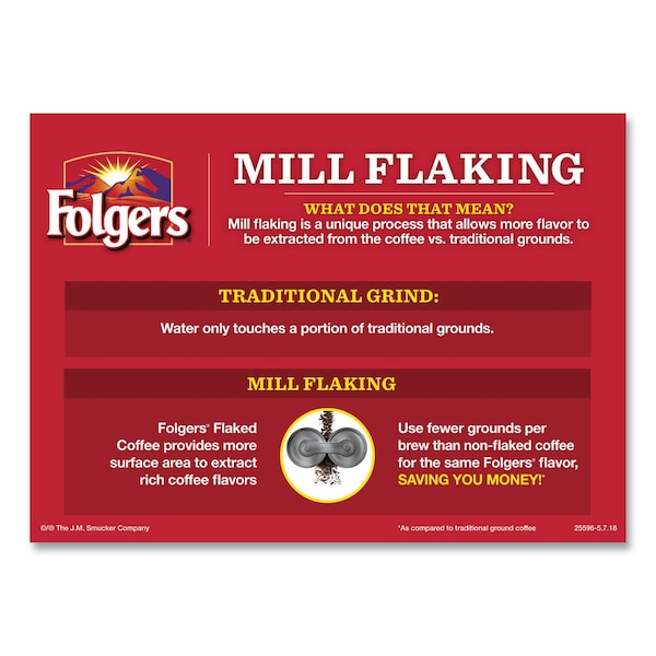 Folgers Coffee, Classic Roast, Filter Pack, Caffeinated, Ground, 3.42 lb, 40 PK - 2550006239