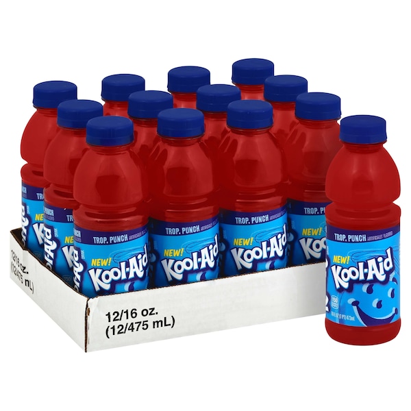 Kool-Aid Beverage Ready To Drink Tropical Punch 16 fl. oz., PK12 - 10043000064761