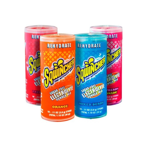 Sqwincher Sqwincher  Zero Qwik Stik, Sugar Free, Assorted, 0.11 oz. packs, 200/Carton - 060119-AS