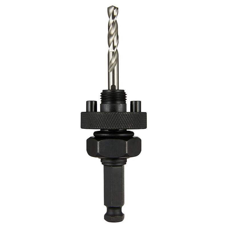 Adaptador para sierra de perforación de agujeros grandes con cambio rápido de 7/16 pulg. de Milwaukee con broca piloto - 49-56-9100E