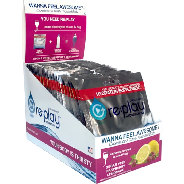 Hydration Health Products Re:play Hydration Powder, Raspberry Lemonade, PK25 - 35791