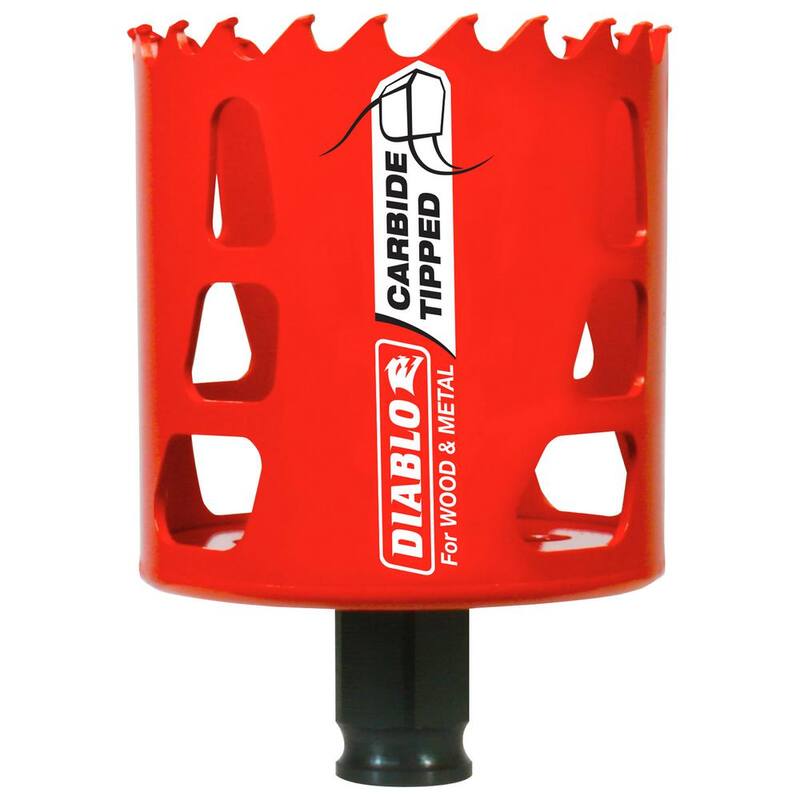 DIABLO 2-1/2 pulgadas Broca de agujero de carburo con una profundidad de corte de 2-3/8 pulgadas - DHS2500CT
