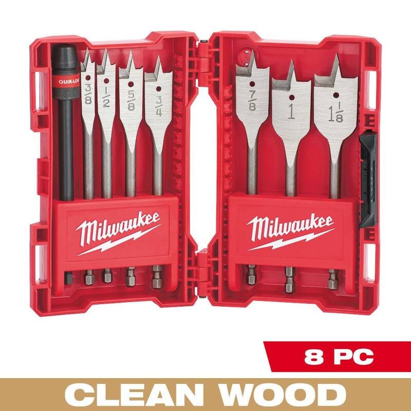 Conjunto de brocas avellanadoras de madera de alta velocidad Milwaukee (8 piezas) - 49-22-0175