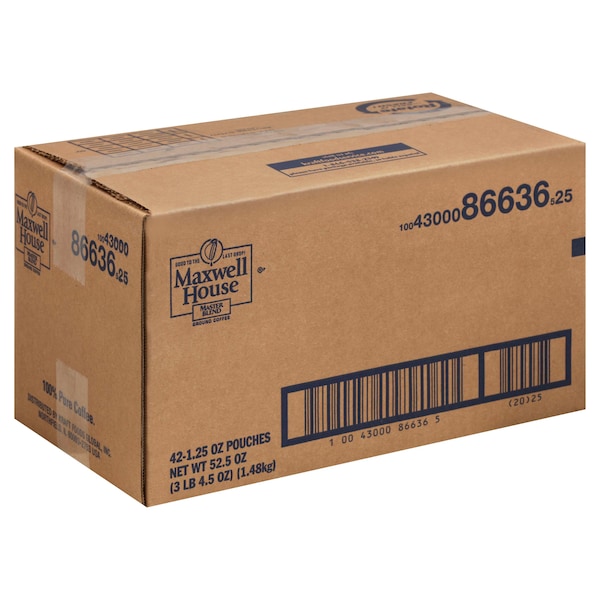 Maxwell House Maxwell House Coffee Master Blend Ground Coffee 1.25 oz., PK42 - 00043000866368