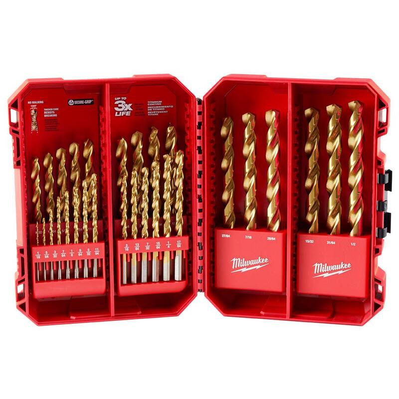 Set de brocas de titanio Milwaukee (29 piezas) - 48-89-0012
