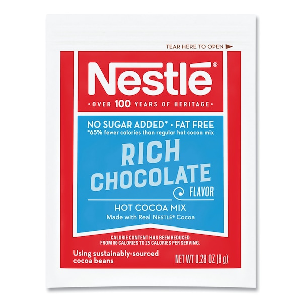 Nestl Hot Cocoa Mix, Rich Chocolate, 0.28 oz Packet, 180PK - 12240821