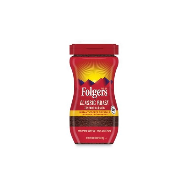 Folgers Coffee Folgers, Instant Coffee Crystals, Classic Roast, 16oz Jar - 06922