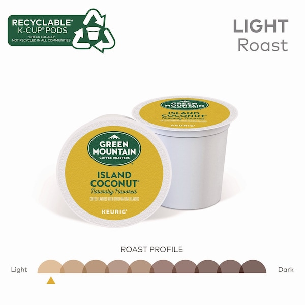 Green Mountain Coffee Island Coconut Coffee K-Cup Pods, 24PK - 6720