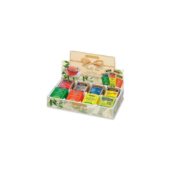 Bigelow Tea Co Bigelow Fine Tea Tray Gift, Assorted Flavors, Single Cup Bags, 64/Box - BTC10568