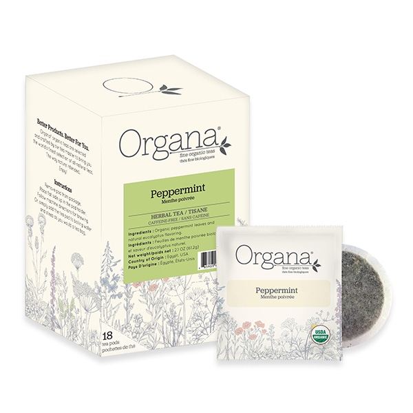 Organa Tea Peppermint, Soft Tea Pods, PK108 PK - 310091